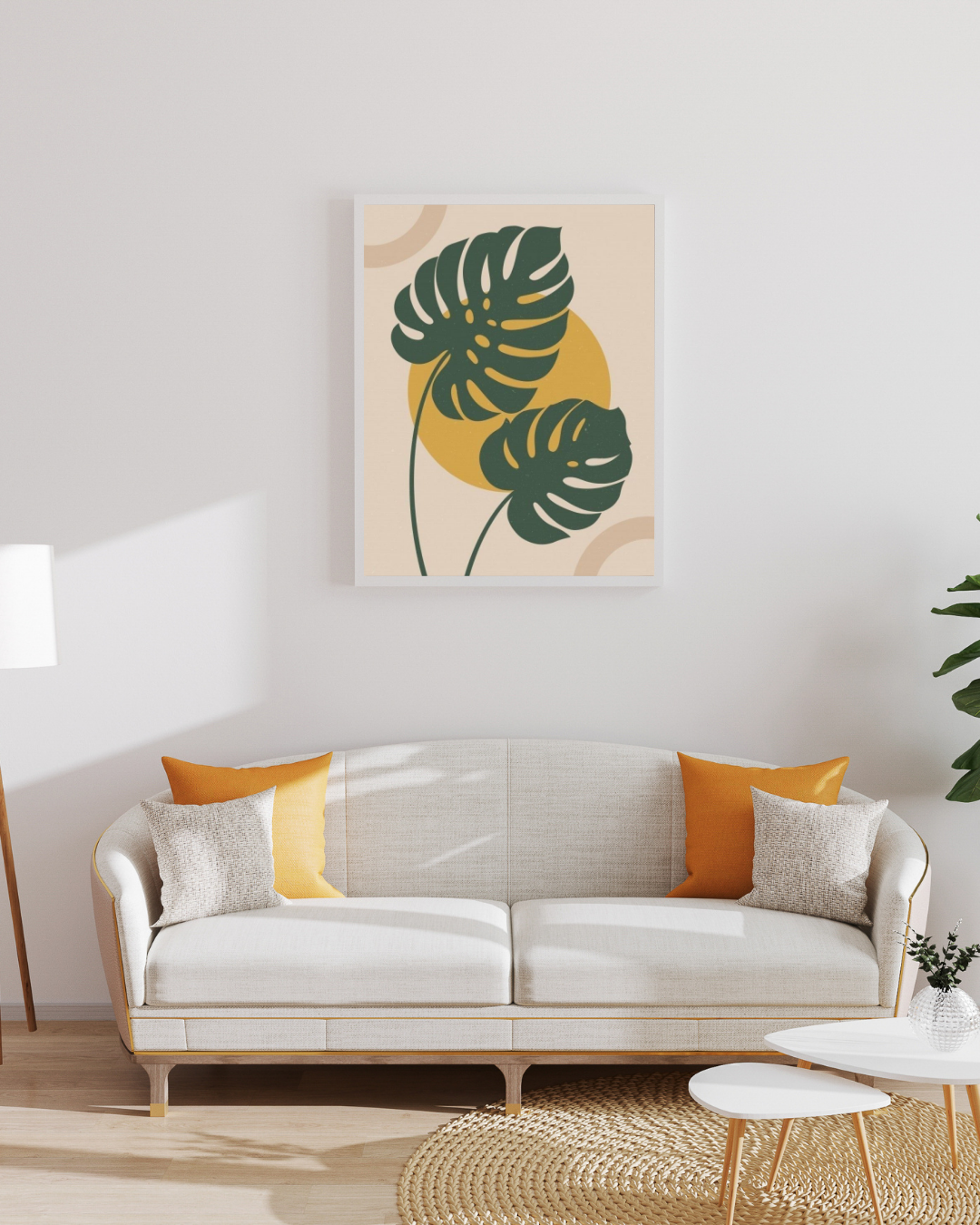Monstera Leaves Minimalist HD Wall Frame