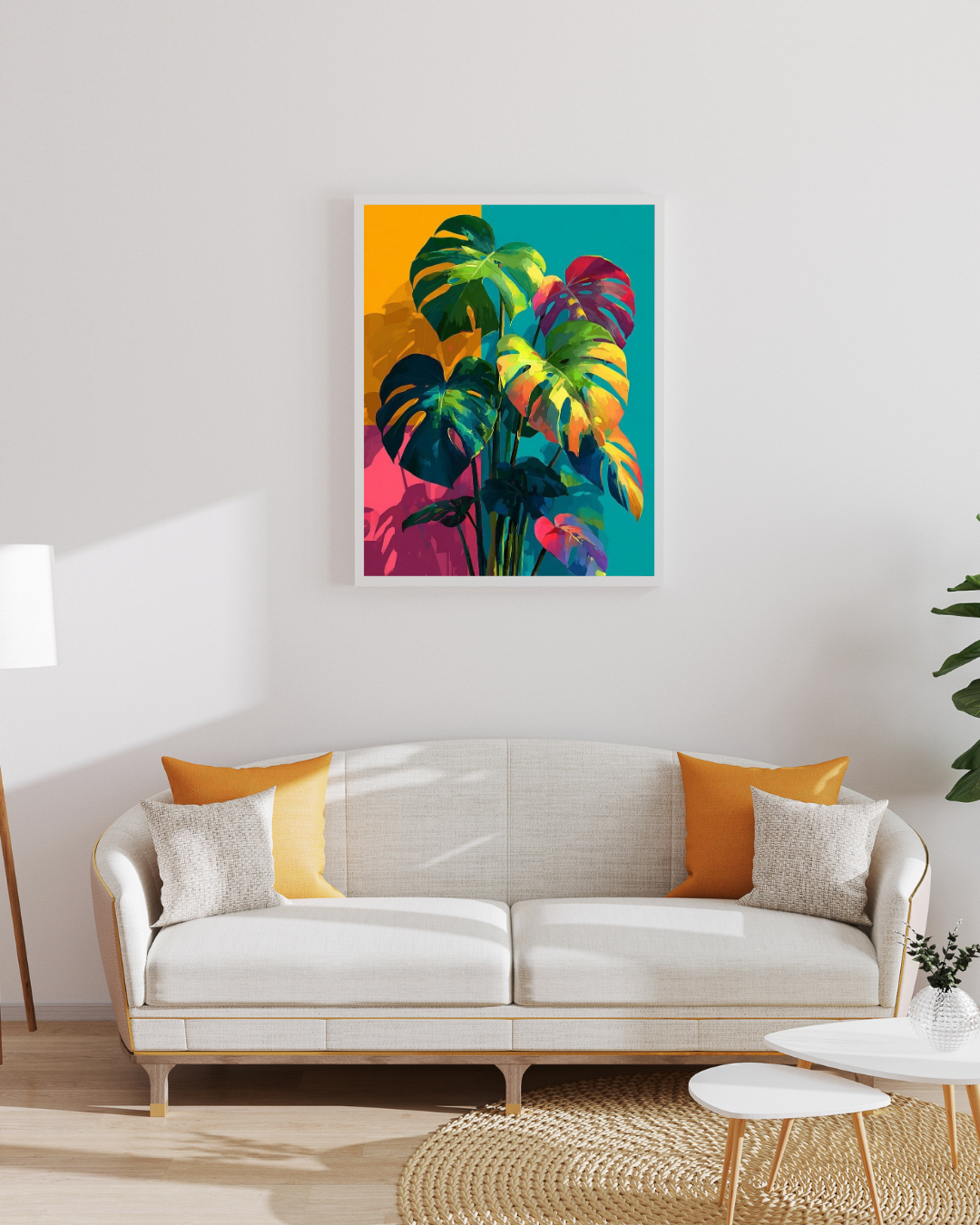Monstera Colored HD Wall Frame
