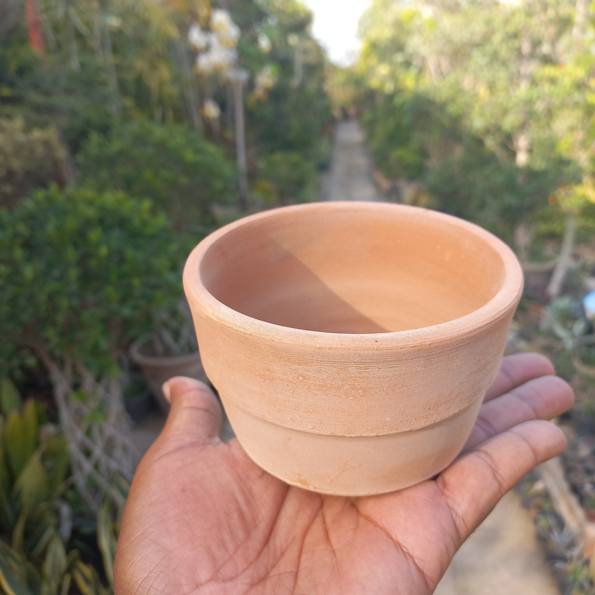 Terracotta pot 4.5in. dia 2pc set with drain hole. - Shalamar Nurseries & LandscapersShalamar Nurseries & Landscapers