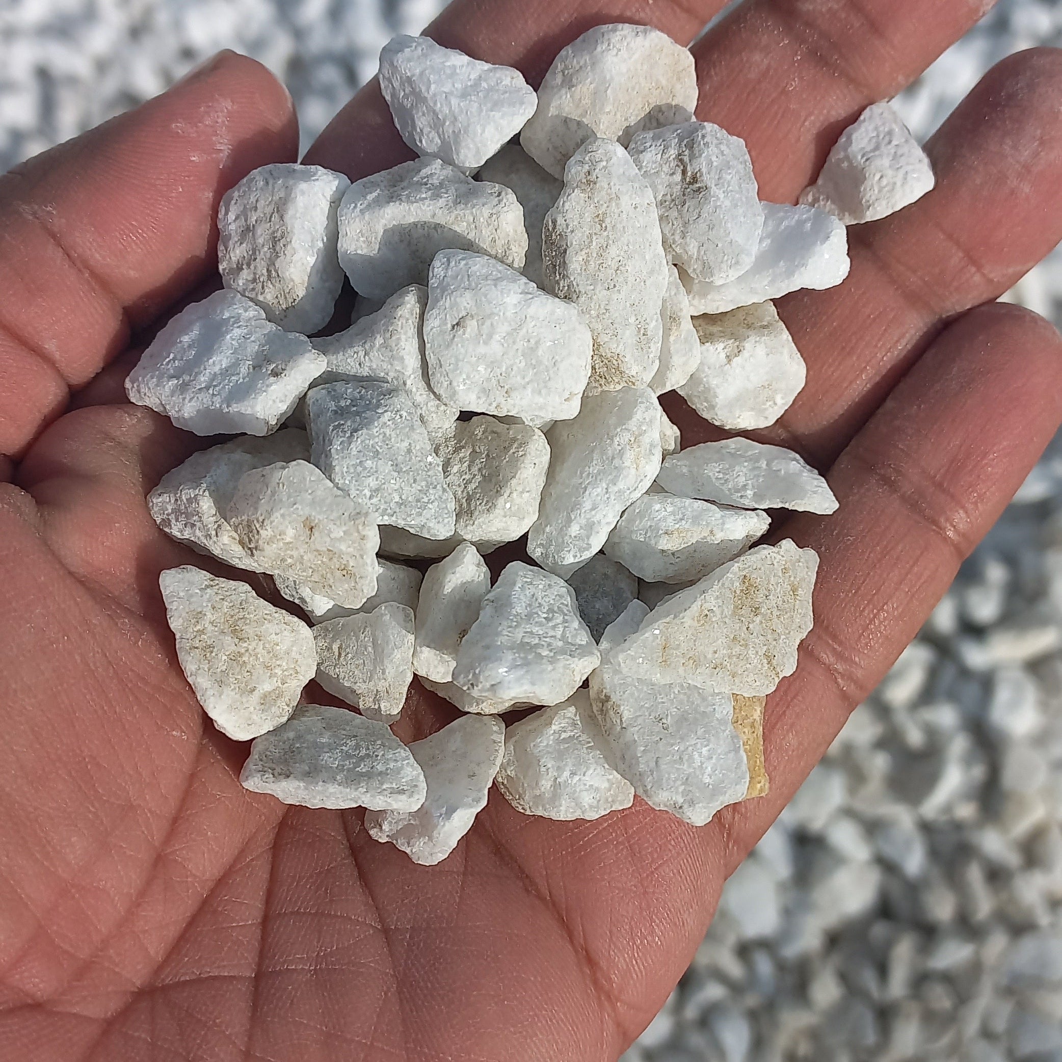 Decorative pebbles for top dressing