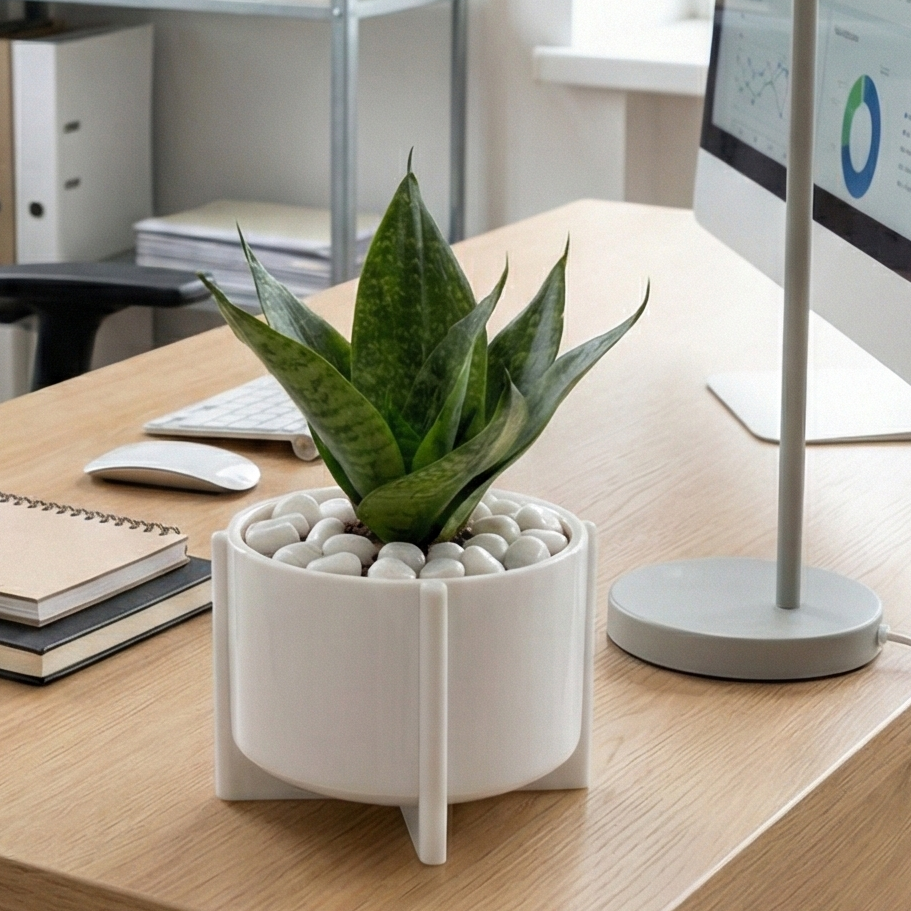 Snake Plant Sensaveria Hahnii in 3D Pinted Pot