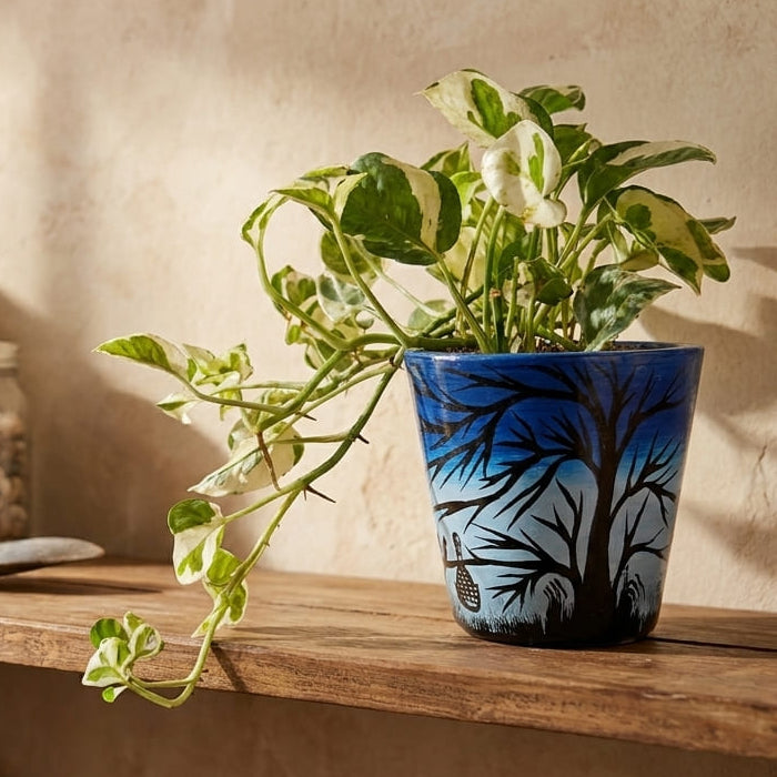 Money Plant N Joy in Moonlit Grove Terra Pot