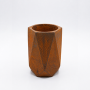 Architect Series - Handcrafted Concrete Pot - Rust Metal Finish