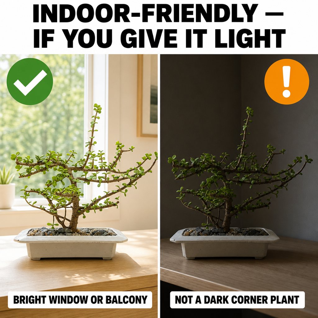 Lucky Jade Bonsai - Indoor-friendly placement guide