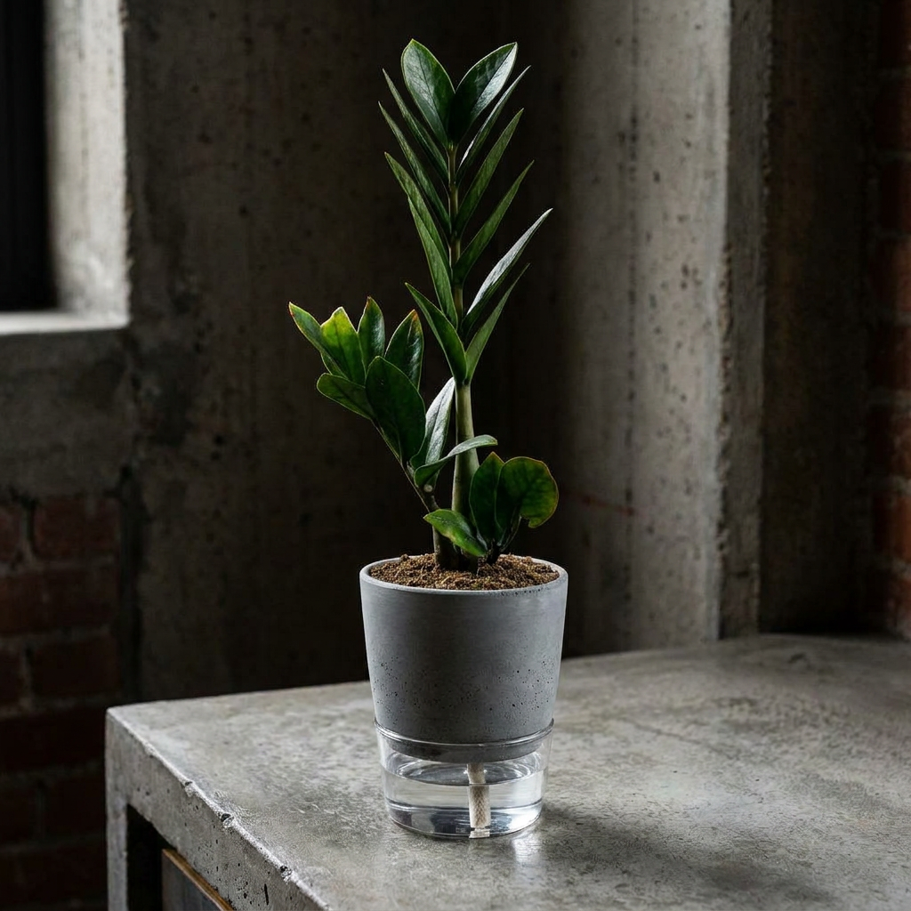 ZZ Plant Grey Pot Variation