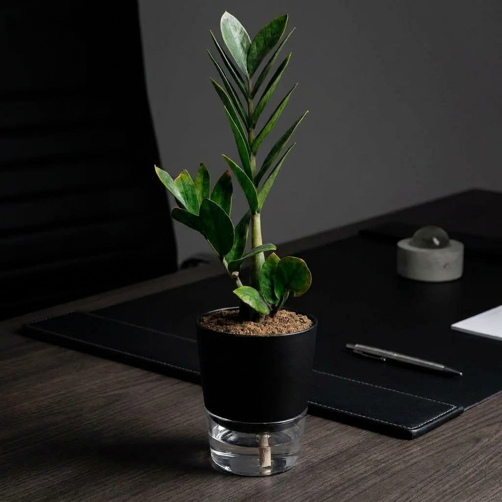 ZZ Plant White Pot Variation