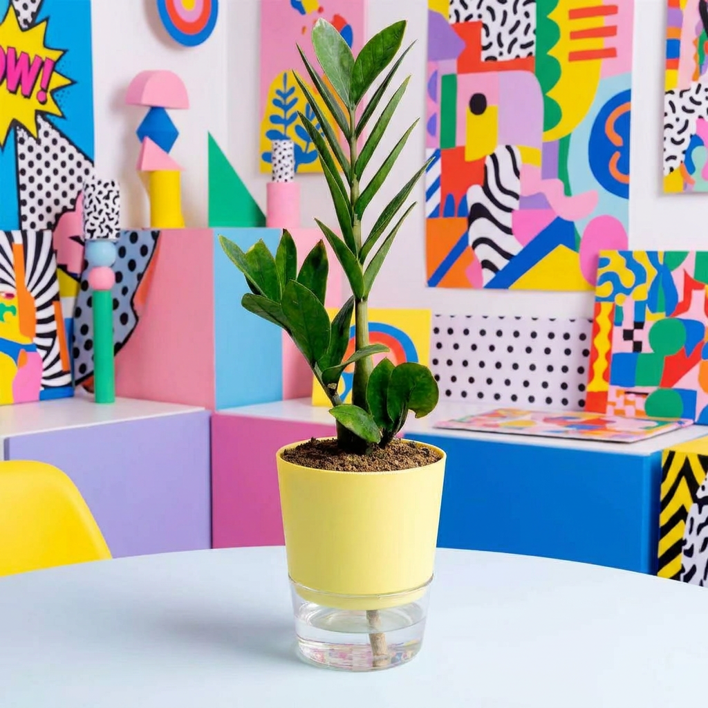 ZZ Plant Yellow Pot Variation