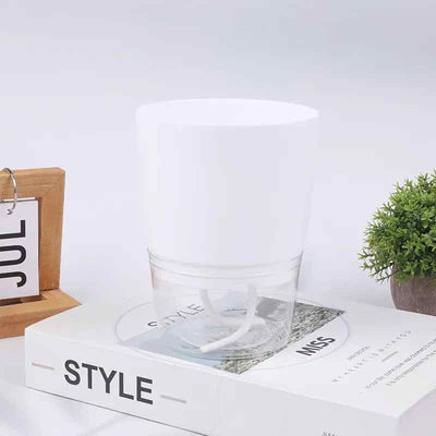 Set of 2 Round Self Watering Pot