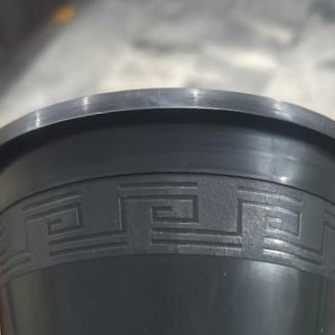 Set of 3 Black Plastic pot with pattern - Shalamar Nurseries & LandscapersShalamar Nurseries & Landscapers